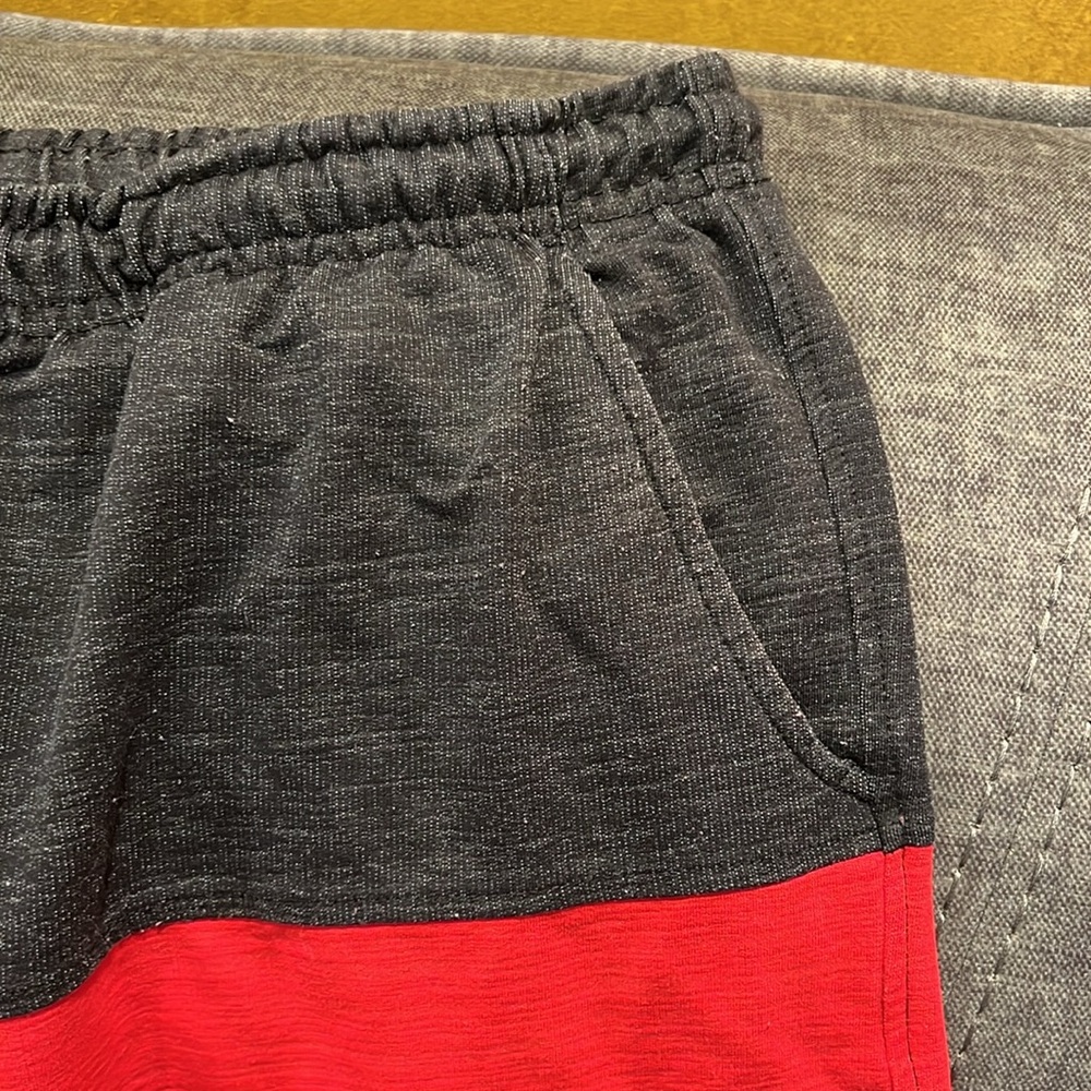 Foundry Red Gray Drawstring Shorts - Picture 3 of 5